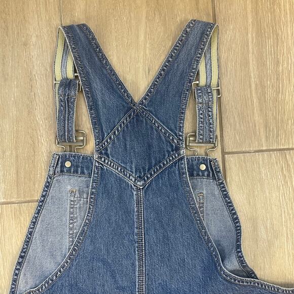 GAP Denim Overalls Womens L Blue Jean Bib Cotton Straight Leg Adjustable - Picture 11 of 13